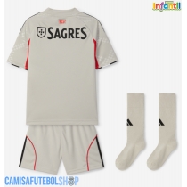 Camisa de time de futebol Benfica Replicas 2º Equipamento Infantil 2025-26 Manga Curta (+ Calças curtas)